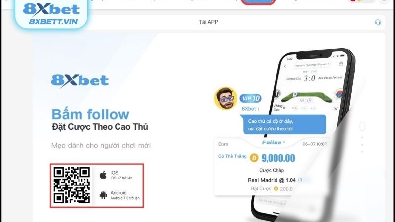 Hướng dẫn đăng ký 8XBET trên ứng dụng di động